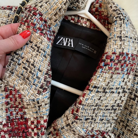 NWT GORGEOUS ZARA DOUBLE BREASTED BLAZER XS - Picture 5 of 7